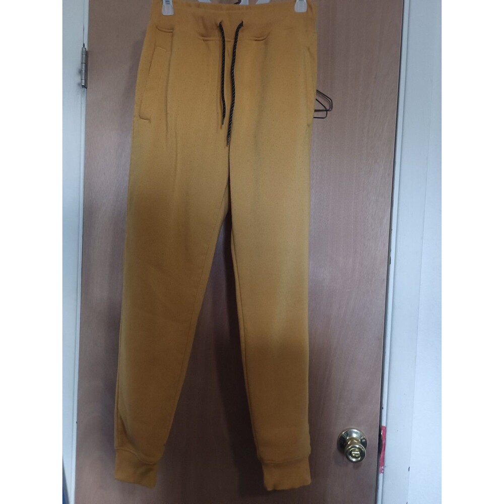 WTO2 Mens Mustard Yellow Sweatpants - Size Medium